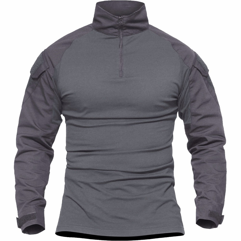Men Military Tactical T-shirt Long Sleeve SWAT Soldiers Combat T Shirt Airsoft Clothes Man's US Army Shirts No Pads-1