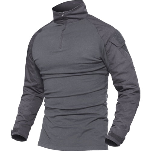 Men Military Tactical T-shirt Long Sleeve SWAT Soldiers Combat T Shirt Airsoft Clothes Man's US Army Shirts No Pads-2