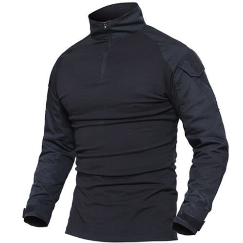 Men Military Tactical T-shirt Long Sleeve SWAT Soldiers Combat T Shirt Airsoft Clothes Man's US Army Shirts No Pads-7