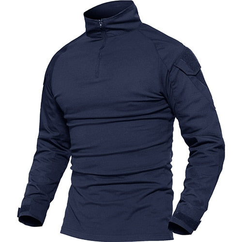 Men Military Tactical T-shirt Long Sleeve SWAT Soldiers Combat T Shirt Airsoft Clothes Man's US Army Shirts No Pads-8
